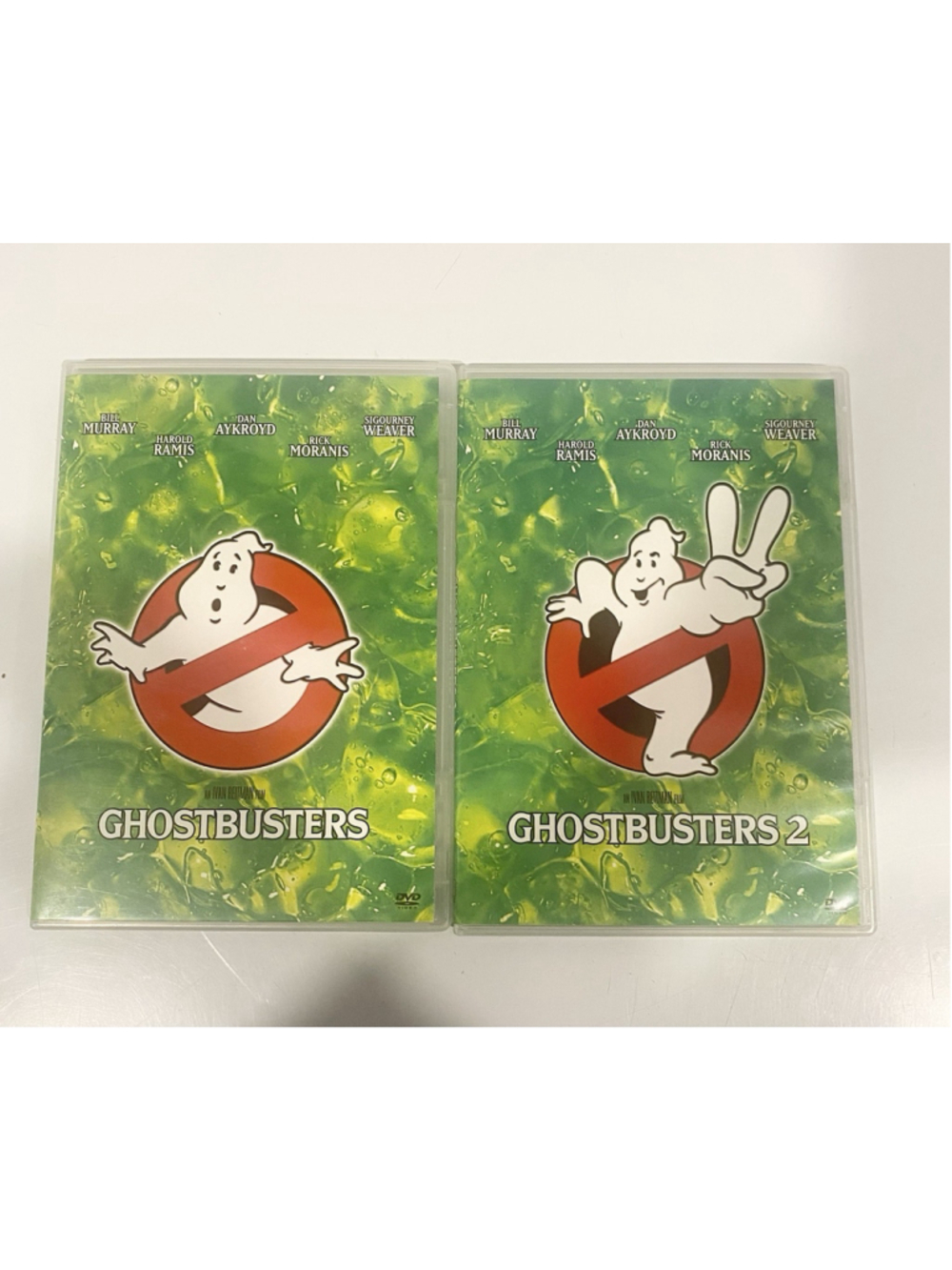 Ghostbusters 1 & 2 DVD Lot Bill Murray Dan Aykroyd Slime Artwork Animated Bonus